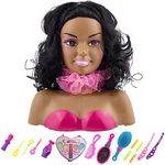 African Americanブラックスタイリング人形Head Girls Playset with Beauty andファッションアクセサリー