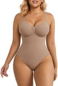 SHAPERX Bodysuit for Women Tummy Control Shapewear Seamless Sculpting Thong Body Shaper Tank Top,SZ5215-Sienna-L/XL