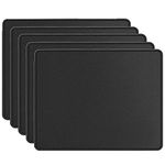 OXYURA 5-Pack Non-Slip Rubber Base Mouse Pad for Laptop, Computer & Gaming – Black