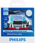 Philips 12362WVUSM H11 WhiteVision Ultra Headlight Globe Twin Pack