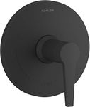 KOHLER K-TS74042-4-BL Pitch Rite-Temp Valve Trim, Shower Trim Faceplate with Lever Handle, Trim Only, Requires Valve, Matte Black