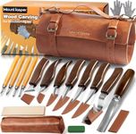 Mount Jasper Wood Carving Kit, Deluxe Wood Carving Tools Whittling Kit with 8 Whittling Knives & 4 Detail Carving Knives & Storage Bag, Widdle Kit for Beginners, Carpenter