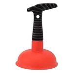 Small Sink Plunger, Hand Drain Plunger with Nonslip Handle Unclogger Tool Powerful Suction Plunger for Bathroom Drains, Shower, Bathtub, RV and Kitchen