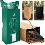 Lawn & Leaf Bag Holder, Leaf Scoop & Chute, Foldable Yard Trash Bag Stand, Heavy Duty – Fits 30 Gallon Paper and 33–55 Gallon Plastic, Lawn & Yard Clean Up, Gardening, Camping, Parties