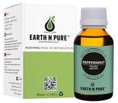 Earth N Pure Peppermint Essential Oil (Pudina Oil) Undiluted, Natural and Therapeutic Grade 50 ml