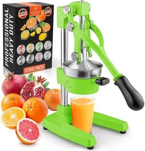 Zulay Kitchen Cast-Iron Orange Juice Squeezer - Heavy-Duty, Easy-to-Clean, Professional Citrus Juicer - Durable Stainless Steel Lemon Squeezer - Manual Citrus Press & Orange Squeezer (Light Green)