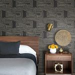 RoomMates RMK12216PL Nikki Chu Black and White Zulu Signature Peel and Stick Wallpaper, Roll, Black/White