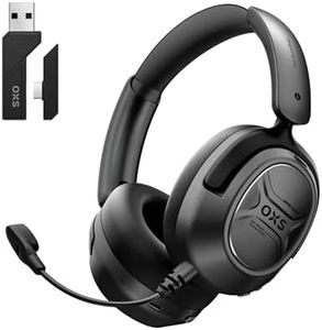 OXS Storm A2 Wireless Gaming Headset, Active Noise Cancellation, Over Ear Headphone with Mic, Bluetooth 5.4 & 2.4GHz Low Latency, Dual EQ Modes, 70H Playtime, for PC, Switch, PS4, PS5, Mobile, Black
