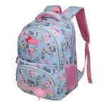 BEAUTY GIRLS By Hotshot 1531 Floral Series Premium School Bag 30 L Free Size Standard Backpack With 3 Large Compartment Designer Stylish Waterproof Bag With Organizer For Women (Multicolour)