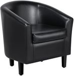 Yaheetech Barrel Chair, Faux Leathe