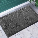 Yimobra Door Mats Outdoor Indoor, Heavy Duty Non Slip Welcome Mats for Front Door, Easy Clean Outside Doormats for Outdoor Entrance Home Entry Mat, Patio Waterpoor Rubber Door Mat, 75x43 cm, Grey