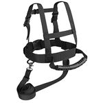 Odoland Kids Ski and Snowboard Training Harness Toddler Skiing Harness with Removable Leash and Easy Lift Handle - Speed Control Teaching - Perfect for Kid Beginners Boy and Girl, Black