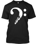 Bass Skull Clef White for Bassist Bass Guitar Player T-Shirt for Men Women (Black - 2XL)