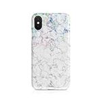 Tirita Compatible with iPhone 6 & 6s Hard Case Cover Iridescent Marble Holographic Opal Rainbow Granite