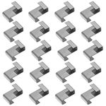 HONGCI 100Pcs Z Clips for Greenhouse Glass Panes,Greenhouse Clips for Glass,Stainless Steel Greenhouse Z Clips Greenhouse Window Clips Glass Pane Fixings Clips,Greenhouse Glass Clips for Holding Glass