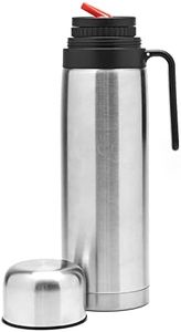BALIBETOV Thermo Per Zucca Yerba Mate - Isolamento Sottovuoto con Doppia Parete in Acciaio Inossidabile - Senza BPA - Thermo Progettato per l'uso con Tazza Mate. (Argento Becco di Mate, 1 L)