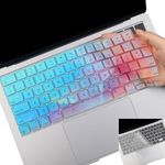 2 Pack Colorful Keyboard Cover for 2024-2023 MacBook Air M3 M2 13.6" 15.3" A2941 A3114 A2681 A3113, MacBook Pro 14" 16" M3 M2 M1 Pro/Max 2023 2022 2021 A2442 A2779 A2918 A2992 A2485 A2780 A2991, US