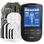 Comfytemp 3-IN-1 TENS Machine for Pain Relief, Dual Channel EMS Muscle Stimulator with 24 Modes, 10 Pads, Rechargeable TENS Unit for Back, Knee, Hip, Endometriosis, Sciatica, Fibromyalgia, Period Pain