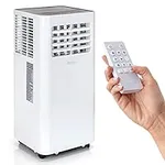 SereneLife Compact Freestanding Portable Air Conditioner - 10,000 BTU Indoor Free Standing AC Unit w/ Dehumidifier & Fan Modes For Home, Office, School & Business Rooms Up To 300 Sq. -SLPAC105W