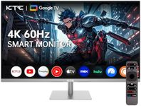 KTC 32 Inch 4K Smart Monitor with Google TV System 3840 * 2160P Netflix Licensed Type C 65W PD Speakers 5W*2 Dolby Audio Hey Google Voice Remote HDR WiFi Bluetooth VESA Tiltable 32 in Smart TV