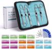 Alcedo Sterile Sutures Thread & Needle with Tools Kit, First Aid Field Emergency Supplies, 16 Mixed 0, 2/0, 3/0, 4/0 Threads with 12 Instruments, Complete Kit (28 Pieces)