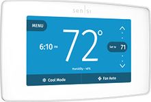 EMERSON Sensi Touch Wi-Fi Smart Thermostat with Touchscreen Color Display, Works with Alexa, Energy Star Certified, C-Wire Required, ST75W , White