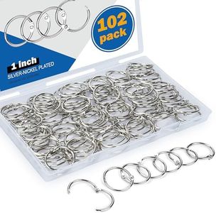 Loose Leaf Book Binder Ring, Woswel 102 Pack 1 Inch Binder Rings Bulk, Book Rings, Silver Metal Rings for Index Cards, Paper Rings, Ring Binder Clips, Nickel Plated Steel Key Rings for School Office