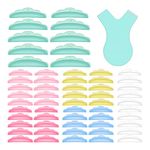 ATOMUS 60PCS Eyelash Perming Silicone Pads Eyelash Lift Perming Curler Shield Pads with 10PCS Y Shape Eyelash Brush