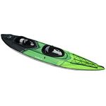 AQUAGLIDE Navarro 145 Convertible Inflatable Kayak with Drop Stitch Floor - 1-3 Person Touring Kayak Without Cover, Green