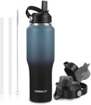 ABOTOCUP 32oz Insulated Water Bottle Keep Cold 24h&Hot 12h, Double Wall Vacuum Insulated Water Bottle with Straw/Spout Lid, Stainless Steel Water Bottle that Fit in Any Car Cup Holder, Leak-proof