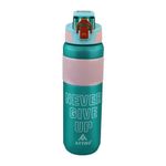 Attro Scout Sports 1000ml Water Bottle with Flip Top Lid Stylish Bottle BPA Free Leak Proof Ideal for Gym Workout, Outdoor, School & Office - Sea Green