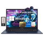 ASUS Vivobook 14" FHD Anti-Glare Laptop, Intel i3-1215U, 16GB RAM, 416GB Storage(256GB SSD+160GB Docking Station Set), Intel Iris Xe Graphics, HD Camera, WiFi 6E, Bluetooth, Win 11, Quiet Blue