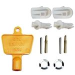 (Pair) Universal Meter Box Door Repair Kit - Hinges, Latch, and Key Set for Quick and Easy Repairs - Meter Box Accessories