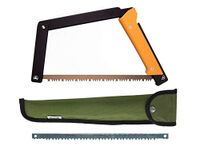 AGAWA - BOREAL15 Tripper KIT - 15" Folding Bow Saw, Rugged Cordura Sheath, Additional Aggressive Blade (Black Frame, Yellow Handle)