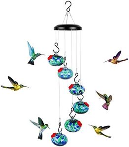 Headak Life Charming Wind Chimes Hummingbird feeders for Outdoors Hanging ant and bee Proof,Never Leak,Perfect Garden Decor for Outside