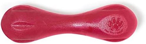 WEST PAW Zogoflex Hurley Dog Bone Chew Toy – Floatable Pet Toys for Aggressive Chewers, Catch, Fetch – Bright-Colored Bones for Dogs – Recyclable, Dishwasher-Safe, Non-Toxic, X-Small 4.5", Ruby Red