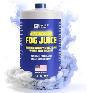 Essential Values Fog Machine Liquid - Fluid for Smoke Machine Fog - Long-Lasting Fog Juice - Medium Density Smoke for Water-Based Foggers - For 400-1500 Watt Machines