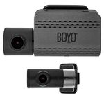 BOYO VISION VTR219GW - Full HD 2-Channel Dash Cam Recorder with Wi-Fi Connectivity to Smartphone via APP