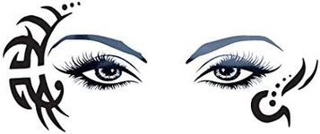 Neva Nude Hangovers Happen Bold Swirls Temporary Tattoo | Face Tattoo Decoration for Festivals, Raves, and More