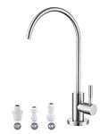 Bifordo Drinking Water Faucet,Lead-Free Sink Water Filter Faucet,Reverse Osmosis Faucet for Kitchen Bar Sink,Brushed Nickel RO Faucet SUS304 Stainless Steel