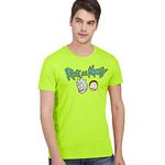 Free Authority Rick & Morty Printed Tshirt for Men Dark Citron