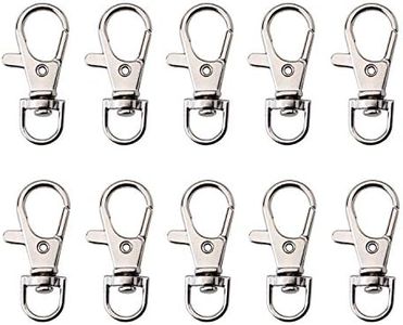 Set of 50 Metal Lobster Claw Clasps Swivel Clasps Lanyard Snap Hook with Trigger Snap for Dog Collar/ Jewelry Finding, 1.38" (L) x 0.66" (W)