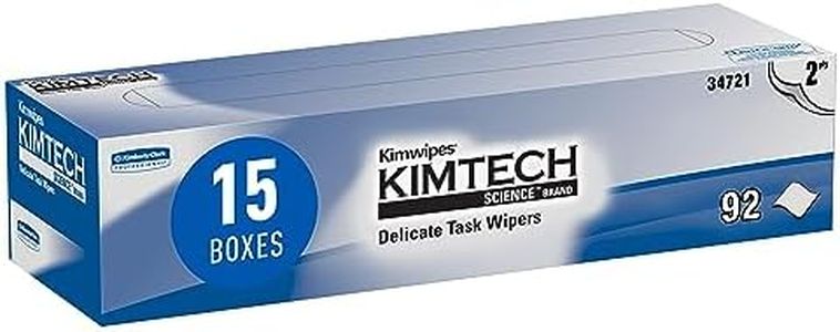 KIMTECH Kimwipes Delicate Task Kimtech Science Wipers (34721), White, 2-PLY, 15 Pop-Up Boxes / Case, 90 Sheets / Box, 1,350 Sheets / Case