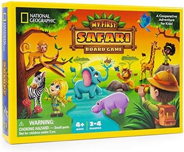 NATIONAL GEOGRAPHIC My First Safari Board Game for Kids 4-6 – Animal Game for Kids & Adults, Cooperative Fun Perfect for Family Game Night, Kids Board Games, Games for Family Night