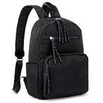 UTO Laptop Backpack for Women Waterproof Travel Rucksack Bag Lightweight Nylon Widen Shoulder Straps Black