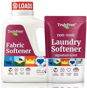 Truly Free TF Scented Rinse SR| Safe for Babies & Kids with Sensitive Skin | Plant-Based | Include 1 Refillable 50oz Bottle with Measuring Cap| Signature Wash Scented (50 Loads)