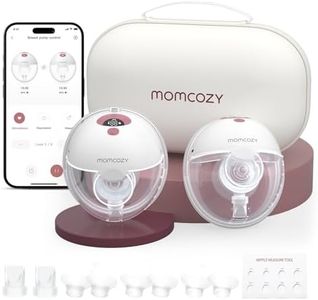 Momcozy M5 Smart APP Controlled Wearable Breast Pump, 2-Pack Cozy Red