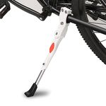 Quixotical Bicycle Kickstand White, Premium Bike Kickstand, Height Adjustable Bicycle Kick Stand, Aluminum Rear Side Bicycle Stand, for Bicycle, Road Bike, Mountain Bike