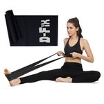 D-fix® Yoga Band | Resistance Exercise Band for Training Latex-Free Anti-Allergic & Tear-Resistant TheraBand for Exercise, Stretching, Workout & Physiotherapy (Black)