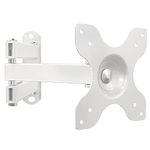 WALI TV Wall Mount Articulating LCD Monitor Full Motion 15 inch Extension Arm Tilt Swivel for Most 13 to 32 inch LED TV Flat Panel Screen with Mounting Holes up to 100x100mm (1330LM-W), White